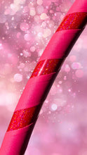 Load image into Gallery viewer, close up of pink glitter hoop for fitness