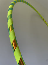 Load image into Gallery viewer, neon yellow shiny hula hoop for beginners
