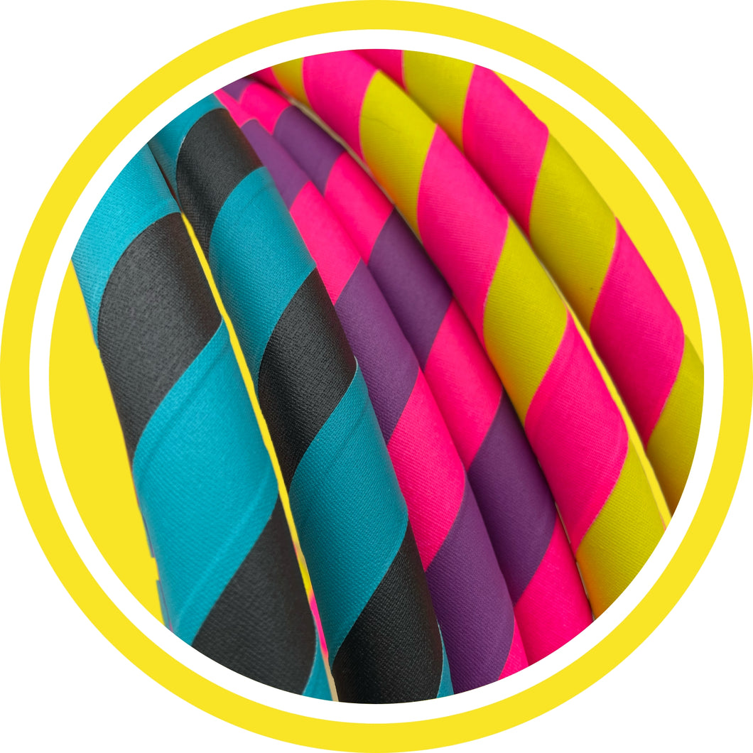 colourful striped hula hoops icon