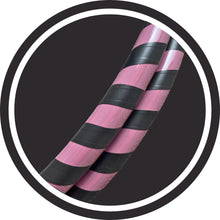 Load image into Gallery viewer, pink and black striped fire hula hoop icon
