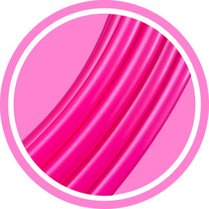 close up of hot pink polypro tubing