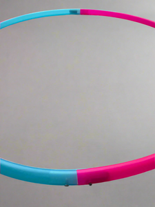 pink and blue polypro hula hoops made in nz