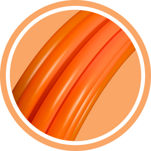 Tangerine Dream UV Polypro Hula Hoop