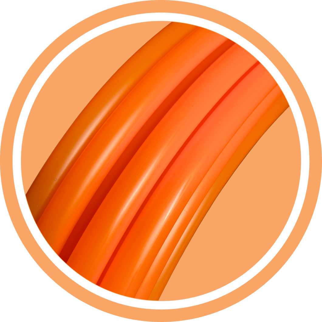 Tangerine Dream UV Polypro Hula Hoop