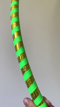 Load and play video in Gallery viewer, close up of glitter hoop with green grip tape
