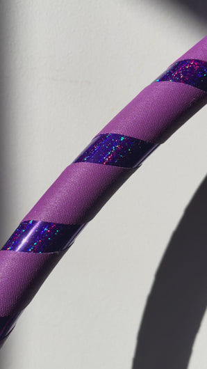 purple glitter hula hoop for fitness and dance