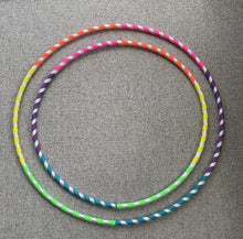 Load image into Gallery viewer, rainbow hoops in two sizes
