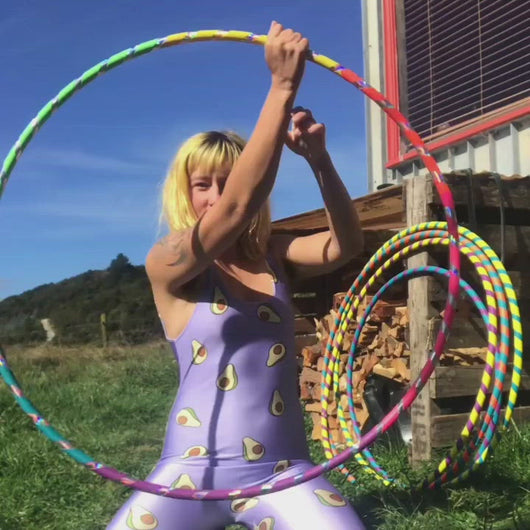 colourful hoop spin exercise