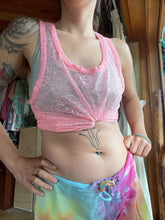 Load image into Gallery viewer, Pink Lace Tank Top
