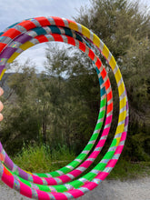 Load image into Gallery viewer, travel rainbow hula hoops double coiled
