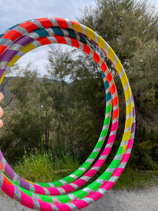 travel rainbow hula hoops double coiled