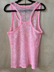 Pink Lace Tank Top