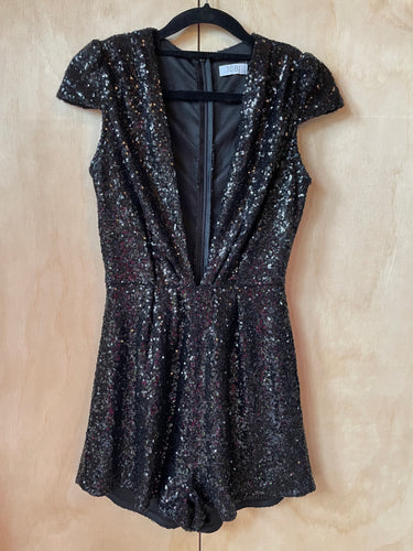 sequin black jumpsuit for sale