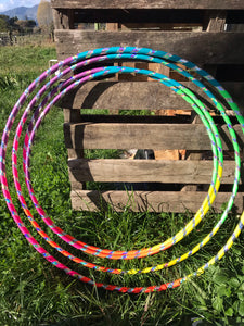colourful kids hula hoops