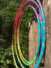 Load image into Gallery viewer, sparkle hoops in rainbow colors
